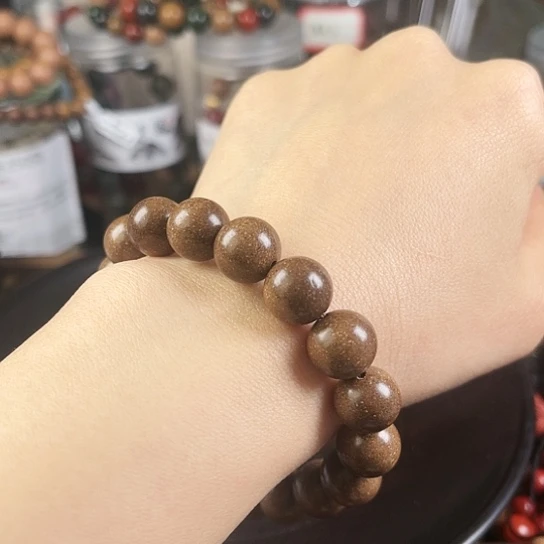 泥塑古法手工龙脑香1.2cm手串