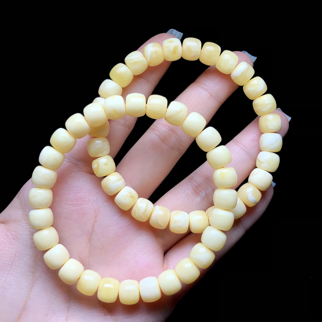 【云上叙】蜜蜡手串-多样性发其一-7×8mm-V14660-M（甄选）