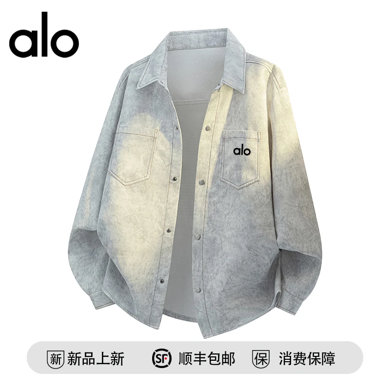 【官方奥特莱斯】品牌折扣 秋季潮牌大码长袖衬衫男款休闲工装衬衣