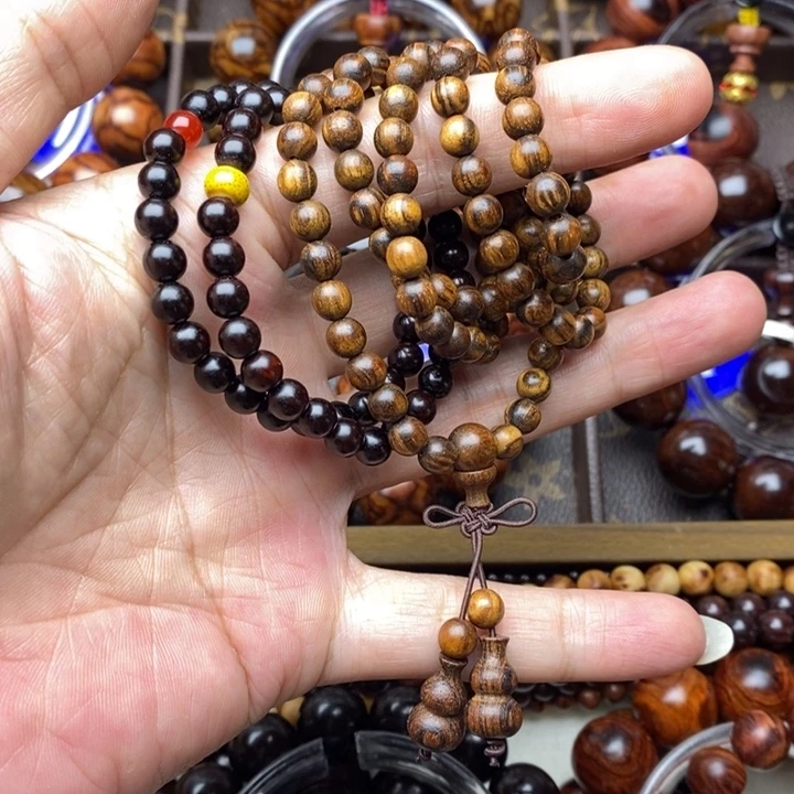 ****寸手串/手链檀香紫檀（小叶紫檀）0.6双圈+0.6长串