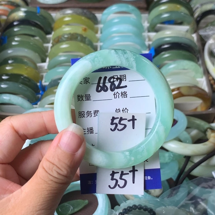 未镶嵌蛇纹石玉手镯6682