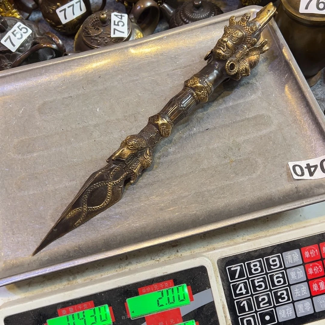 艾***）黄铜摆件，文房摆件