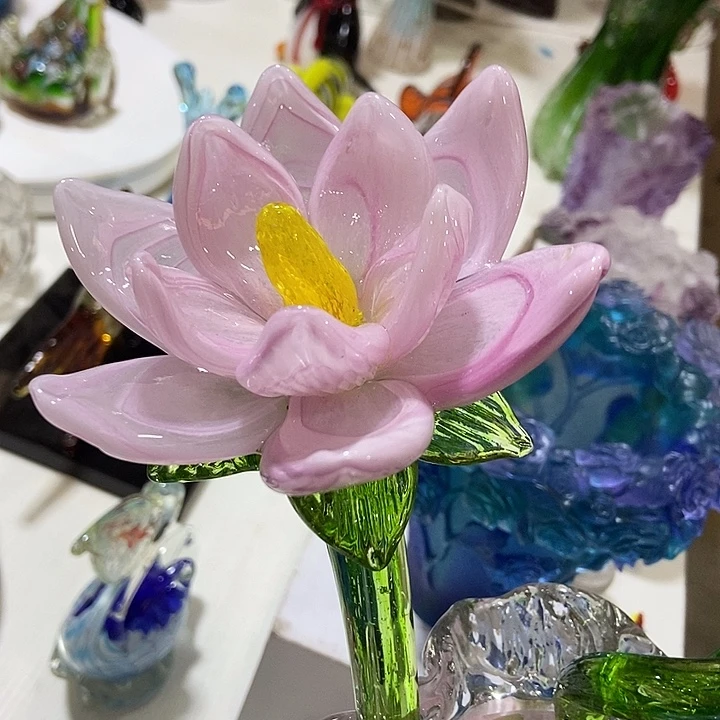 高度45厘米左右琉璃莲花