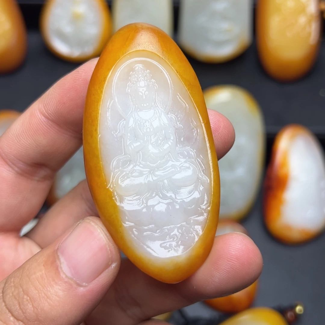 和田玉未镶嵌挂件180