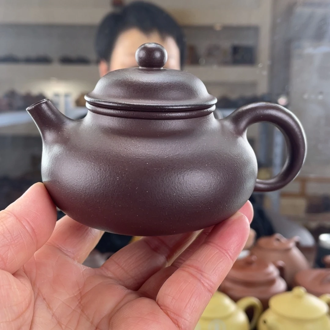 茶壶紫砂大水潭底槽清手磨料容天150cc