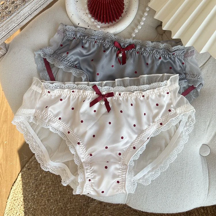 （90-160斤）日系波点低腰少女可爱女士三角裤