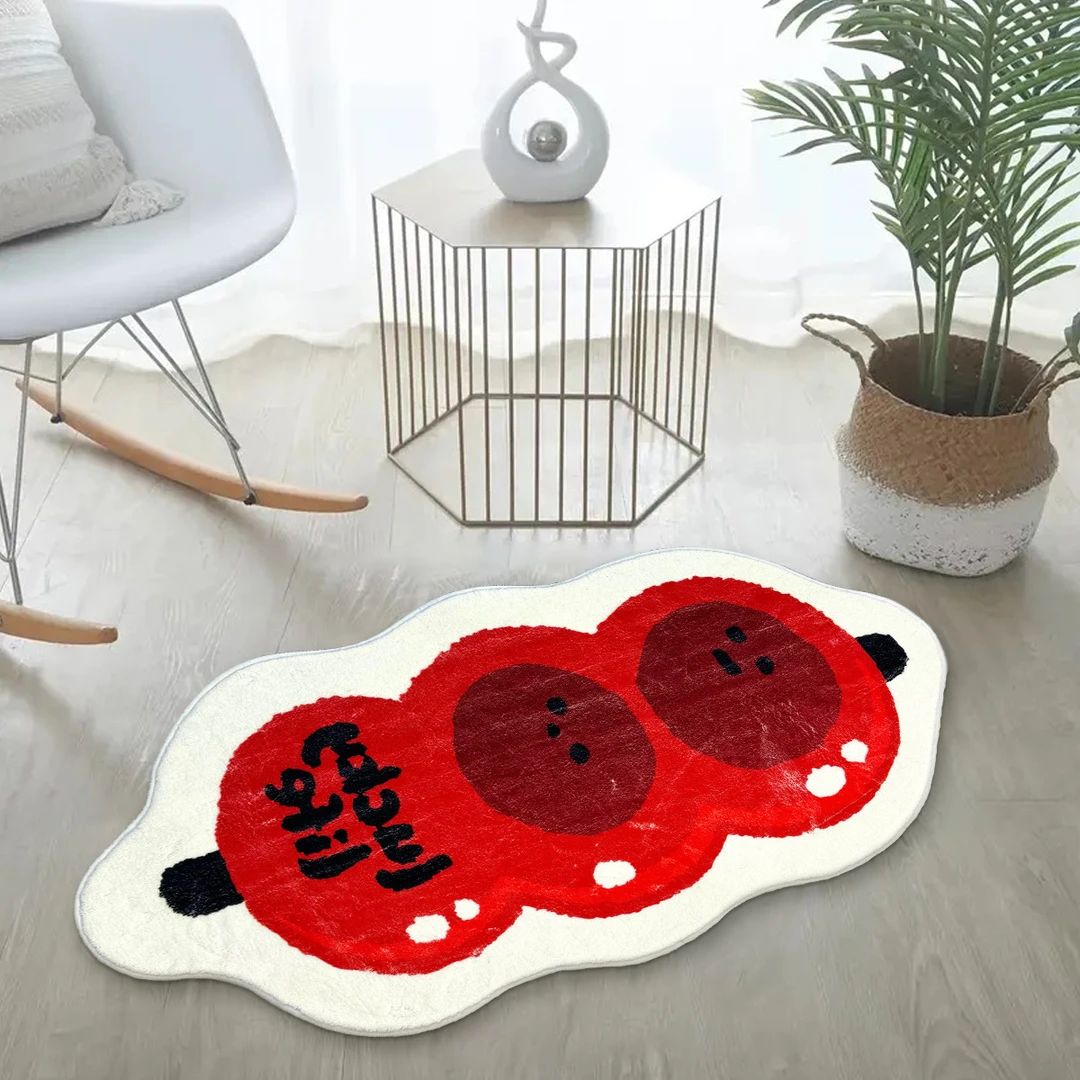【校长专属补贴】可爱卡通糖葫芦仿羊绒地垫 柔然舒适亲肤