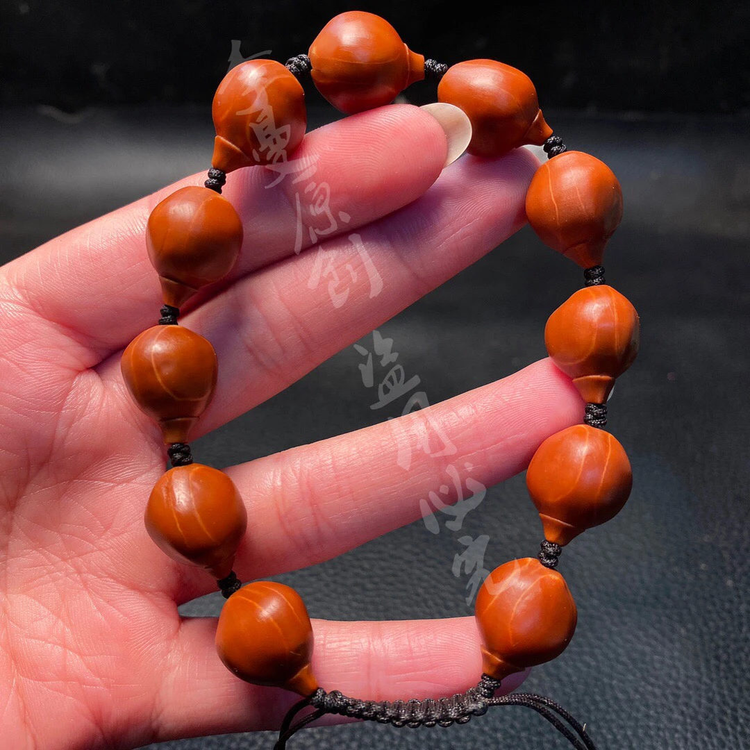 「1.3水滴」手串橄榄核雕刻文玩佛珠念珠手链核雕工艺品手把件