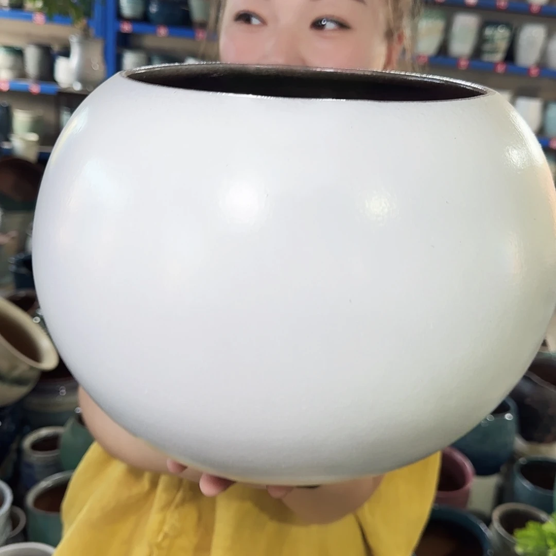 紫砂花盆高20口20
