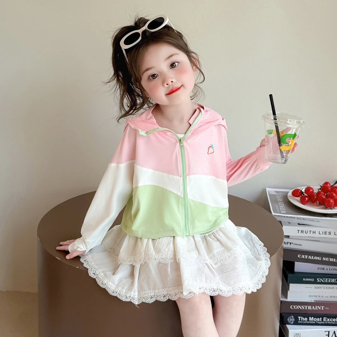 女童防晒衣夏季2025新款时髦洋气儿童防晒服女宝宝轻薄透气外套潮
