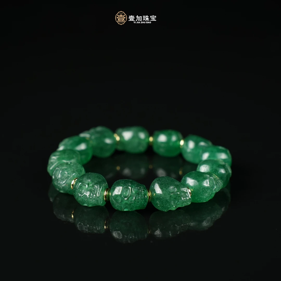 非金属羽毛手链 壹加火火｜原创设计呆呆手串多样性发其一 绿色