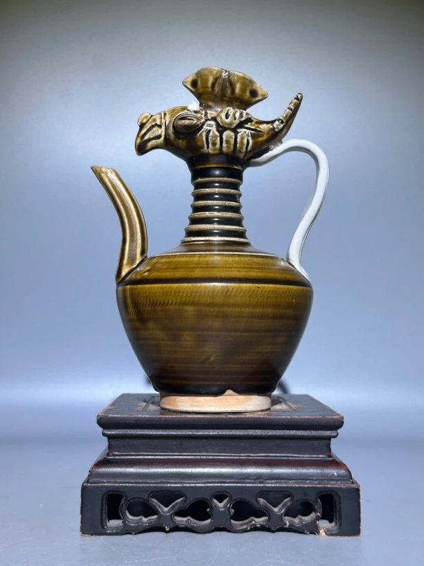 将乐窑，黄釉水凤首壶！