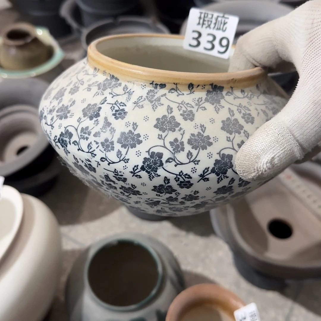 瓷片景德镇手工花盆次品无孔