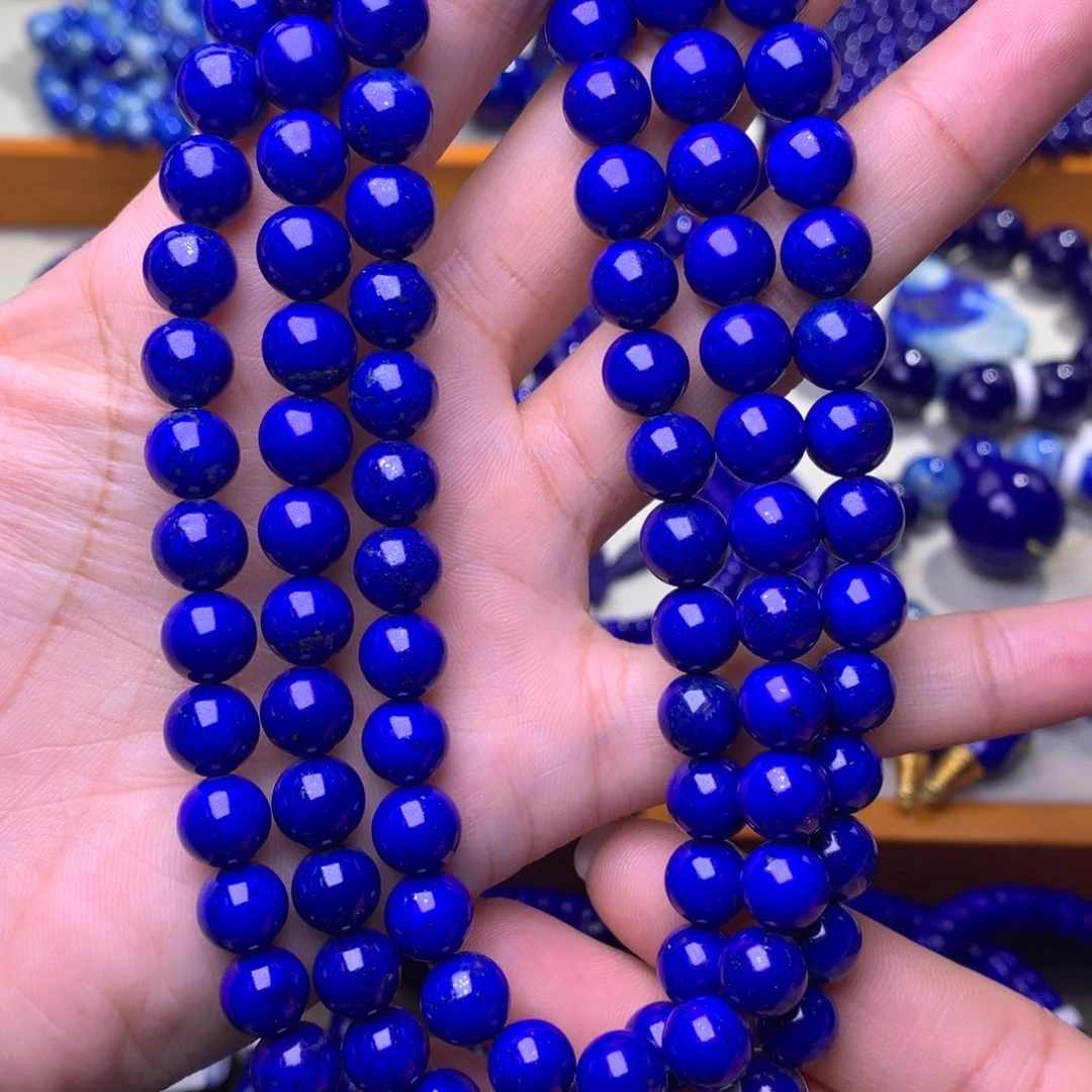 青金石未镶嵌手串8.8mm