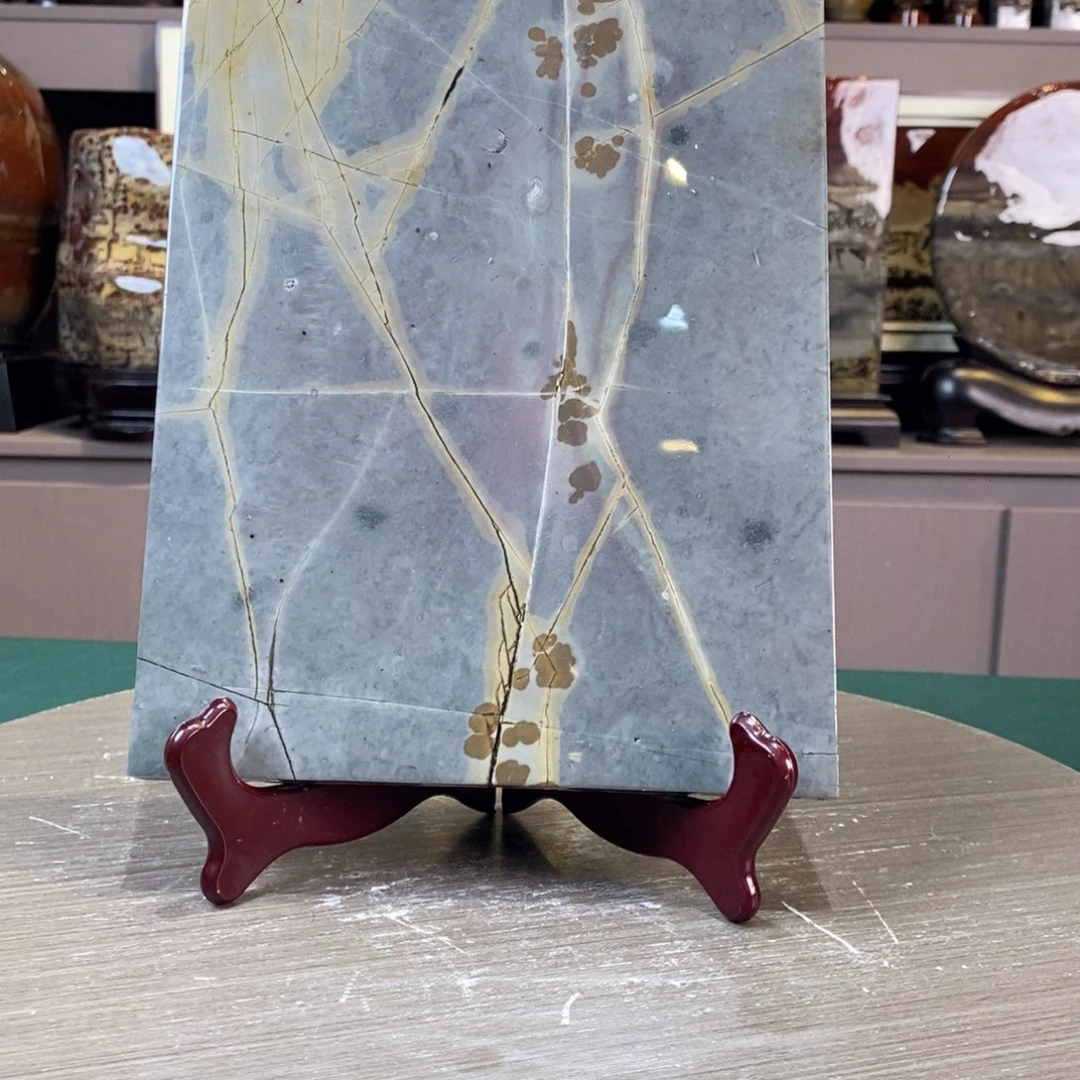 石材广西国画石草花石