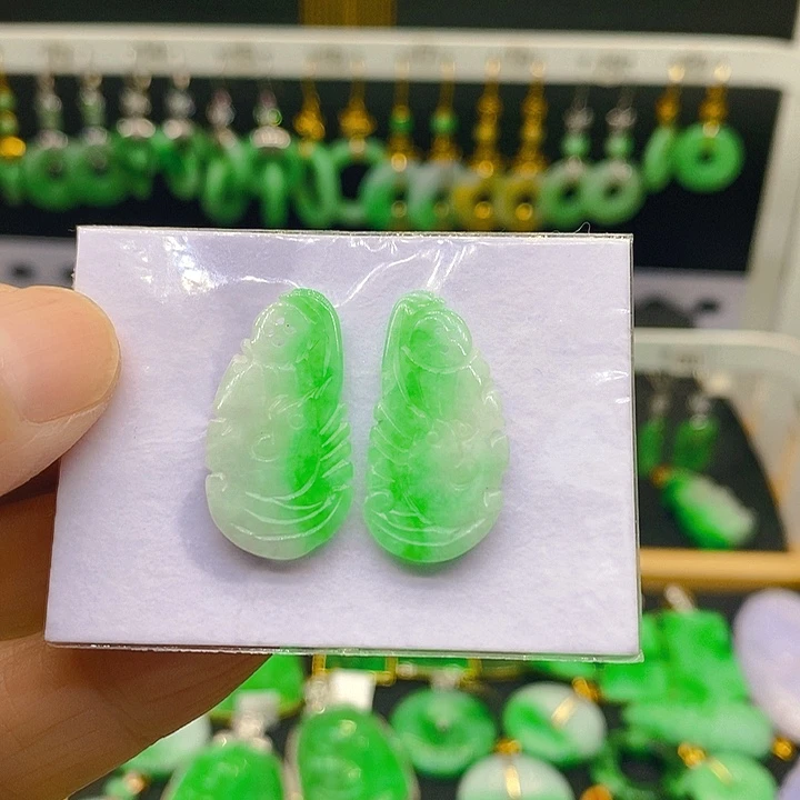 翡翠耳饰未镶嵌耳坠