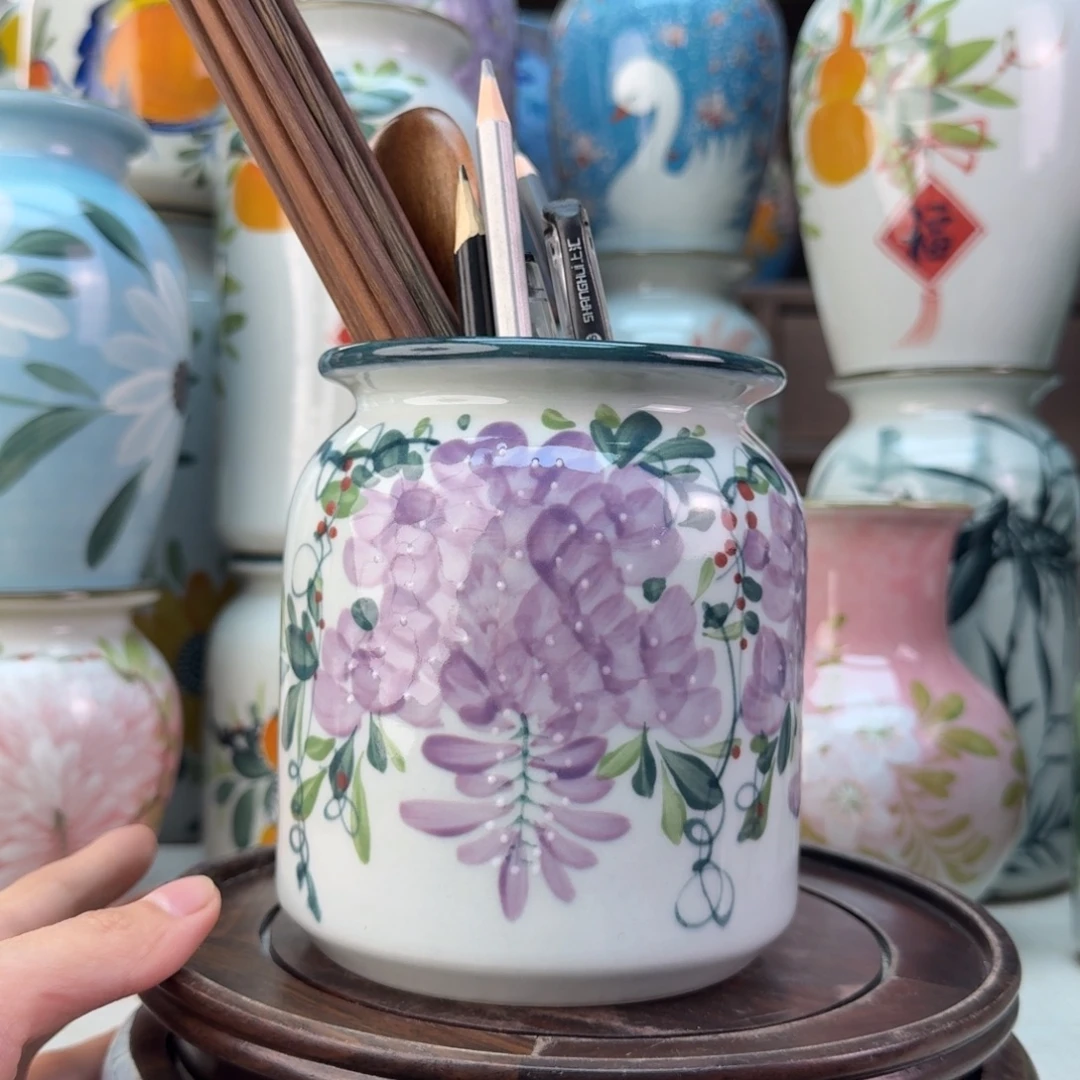 景德镇纯手绘陶瓷花瓶