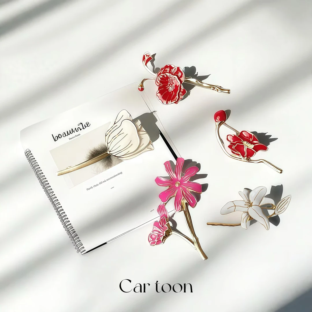 合金胸针 【莫奈花园】波斯菊胸针百合郁金香简约百搭气质胸花