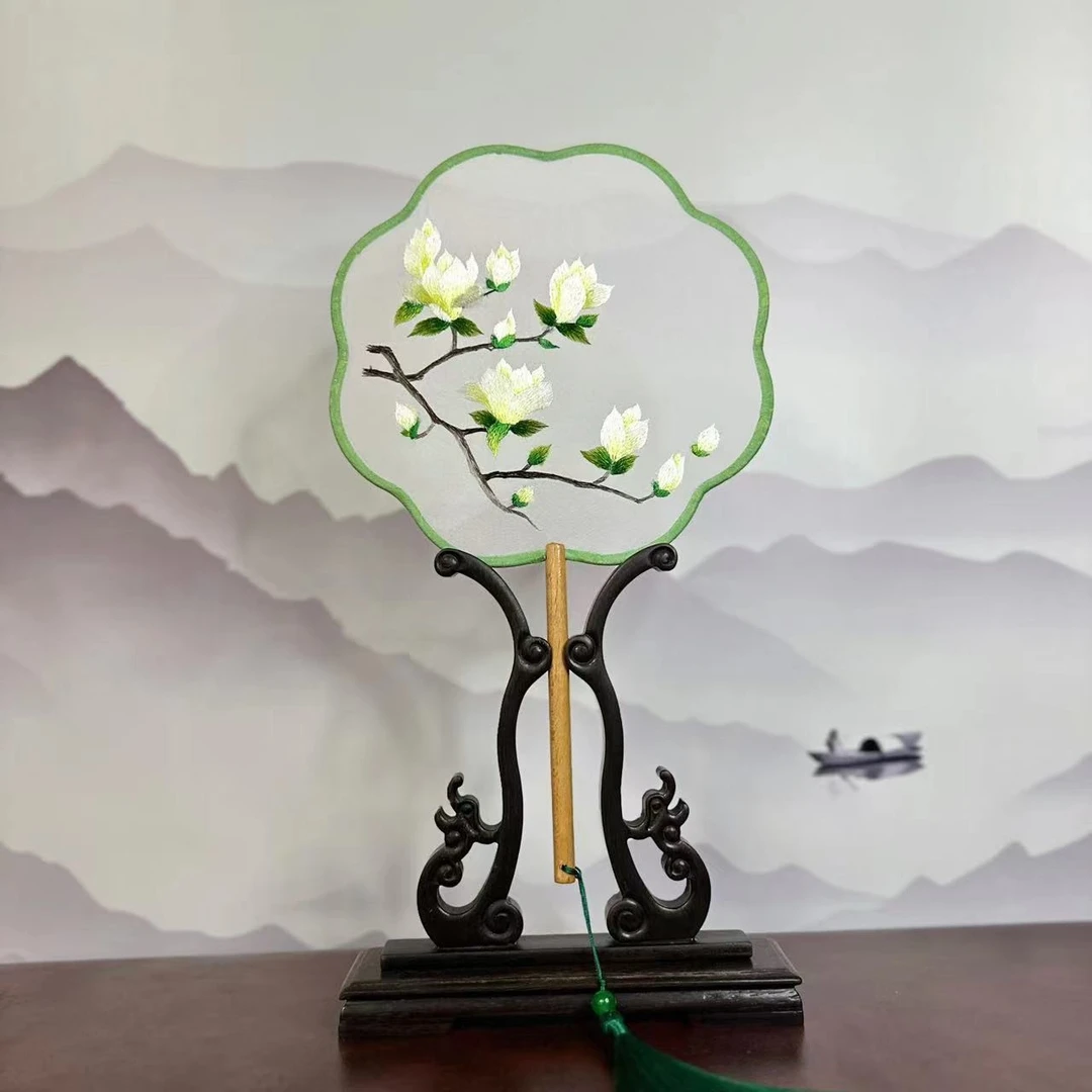 33号青兰（赵雅芝同款）龙年春晚同款！2024年新款苏绣双面绣团扇