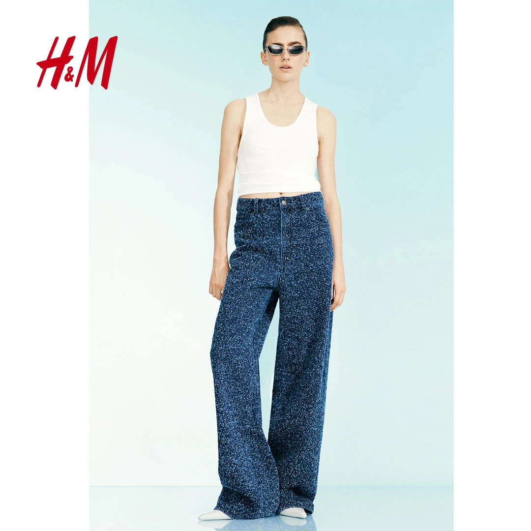 H&M Studio S/S 2025女装春季新款罗纹粘纤低圆领打底背心1271084