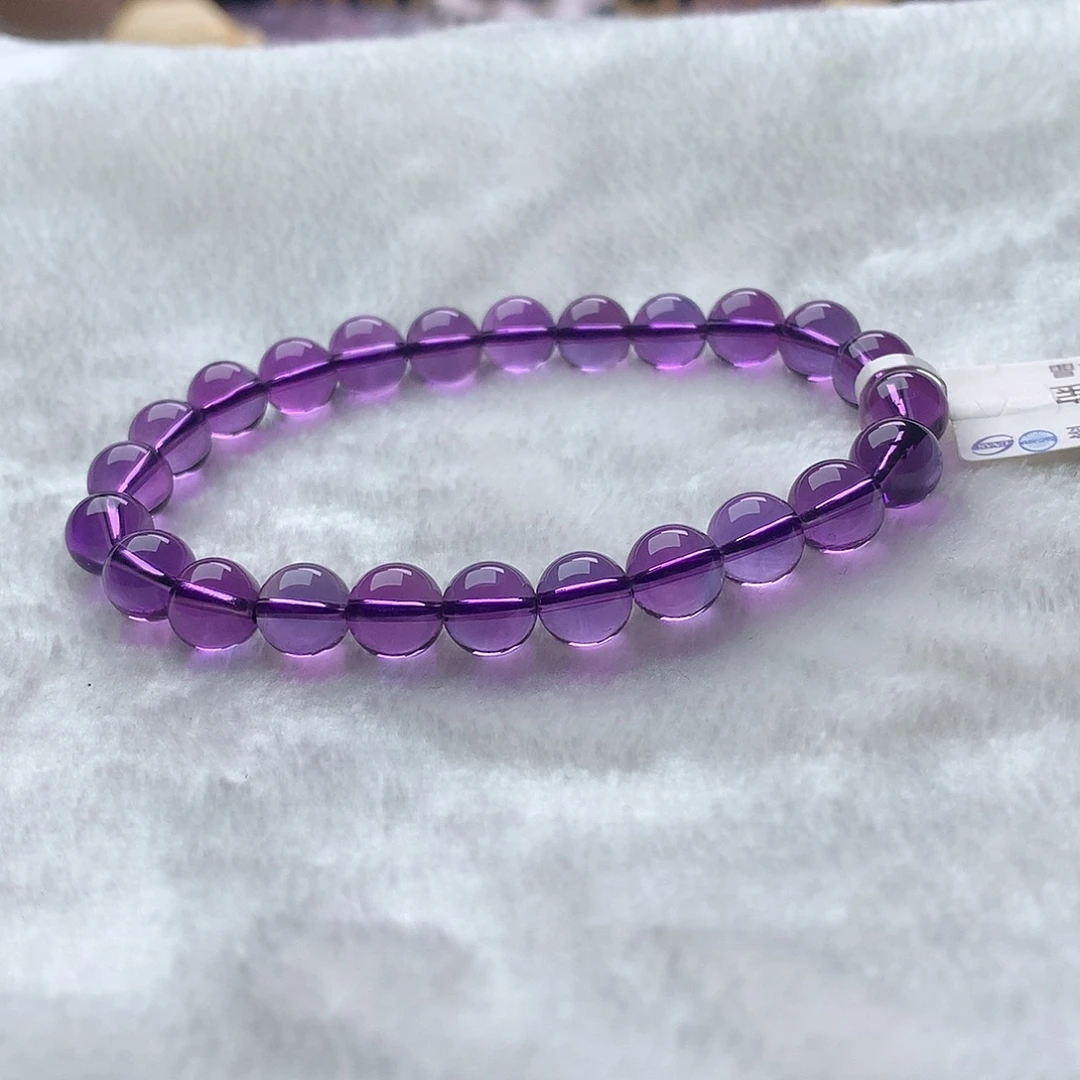 水晶手串未镶嵌紫水晶