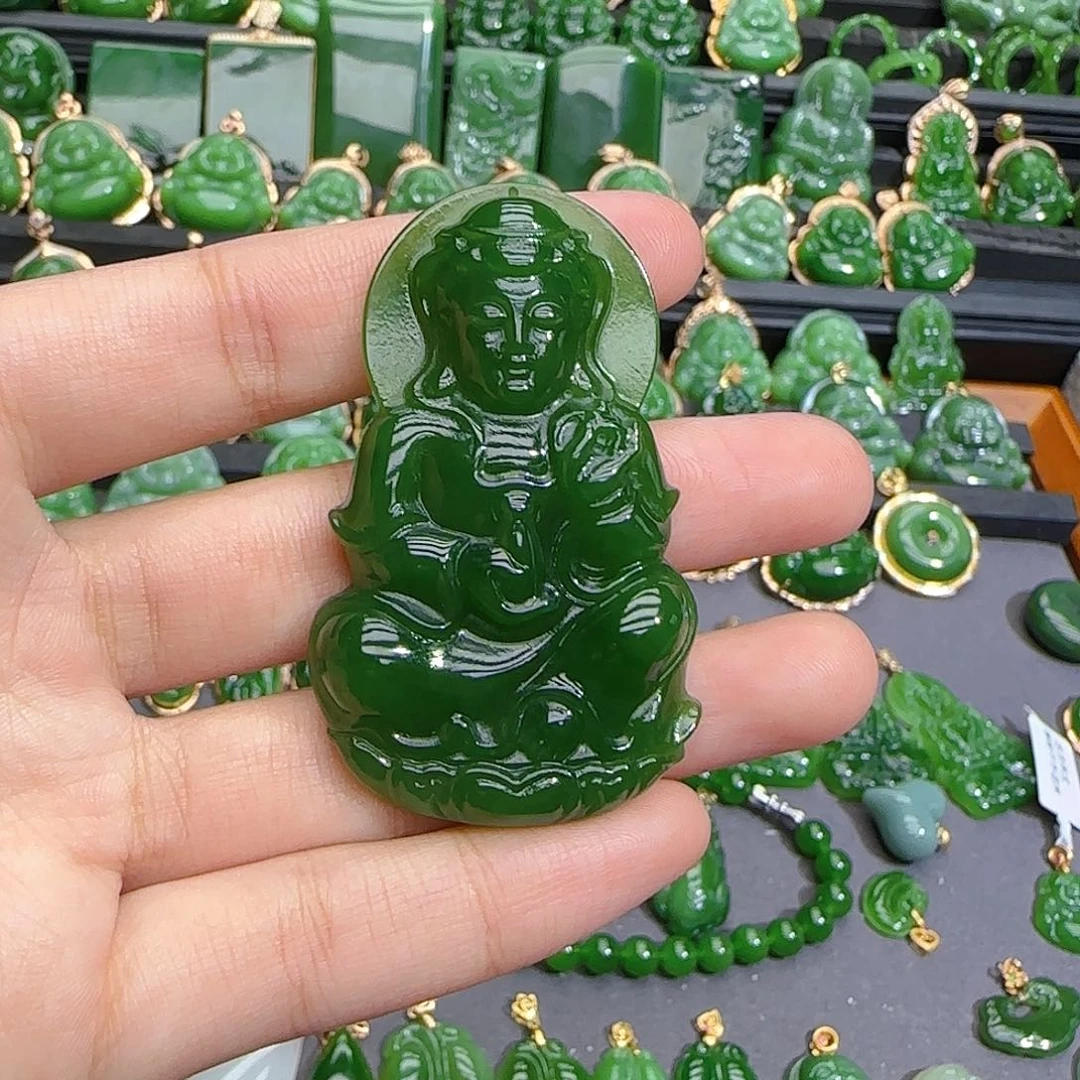 和田玉（碧玉）未镶嵌颈饰编绳
