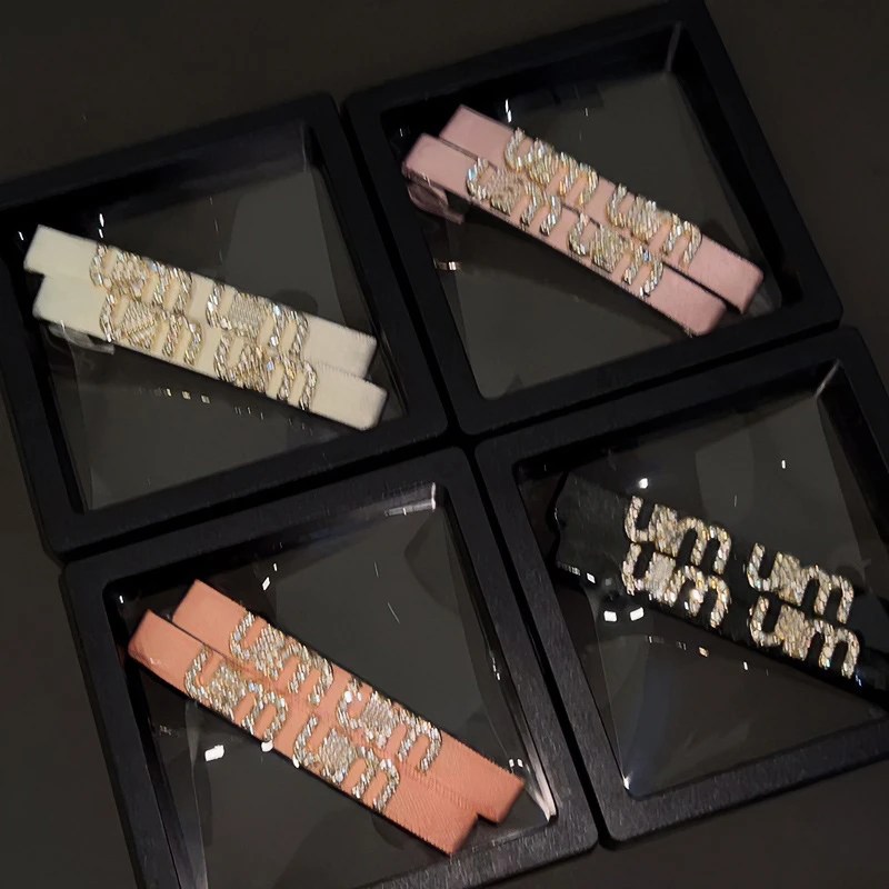 2023爆款字母鸭嘴一字夹碎发夹刘海侧边夹百搭可爱甜美发饰发卡