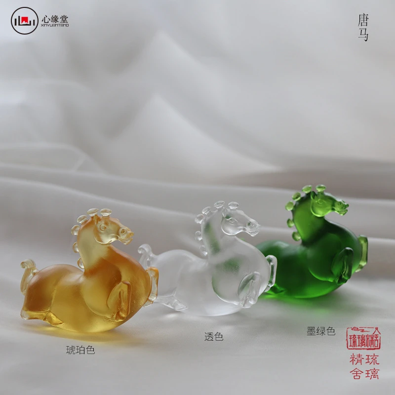 东方器韵-心缘堂【琉璃唐马笔搁茶宠】功夫茶具配件禅意摆件礼品