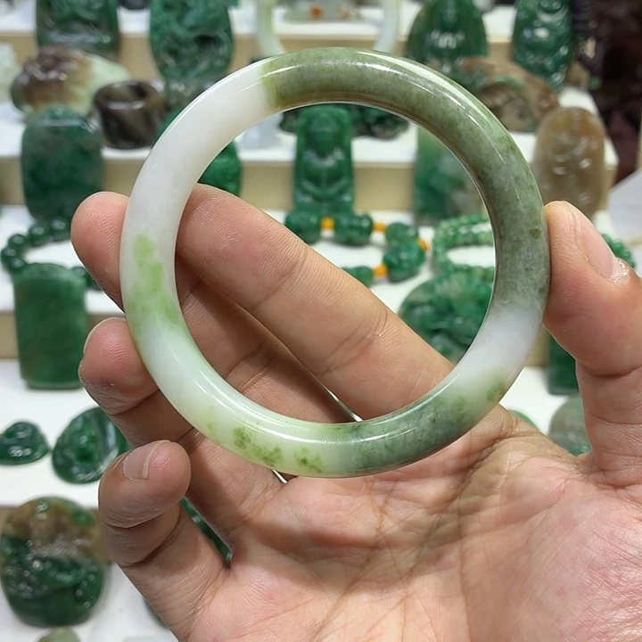 独山玉未镶嵌手镯56圈口