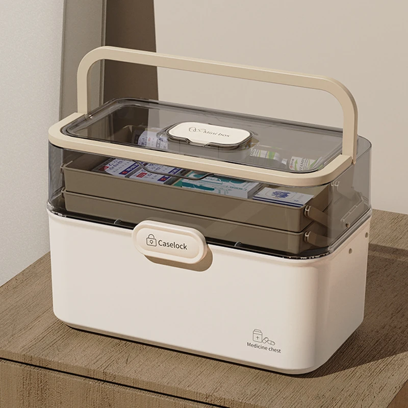 药箱家庭装医药箱家用大容量儿童多层医疗收纳盒急救箱小药盒