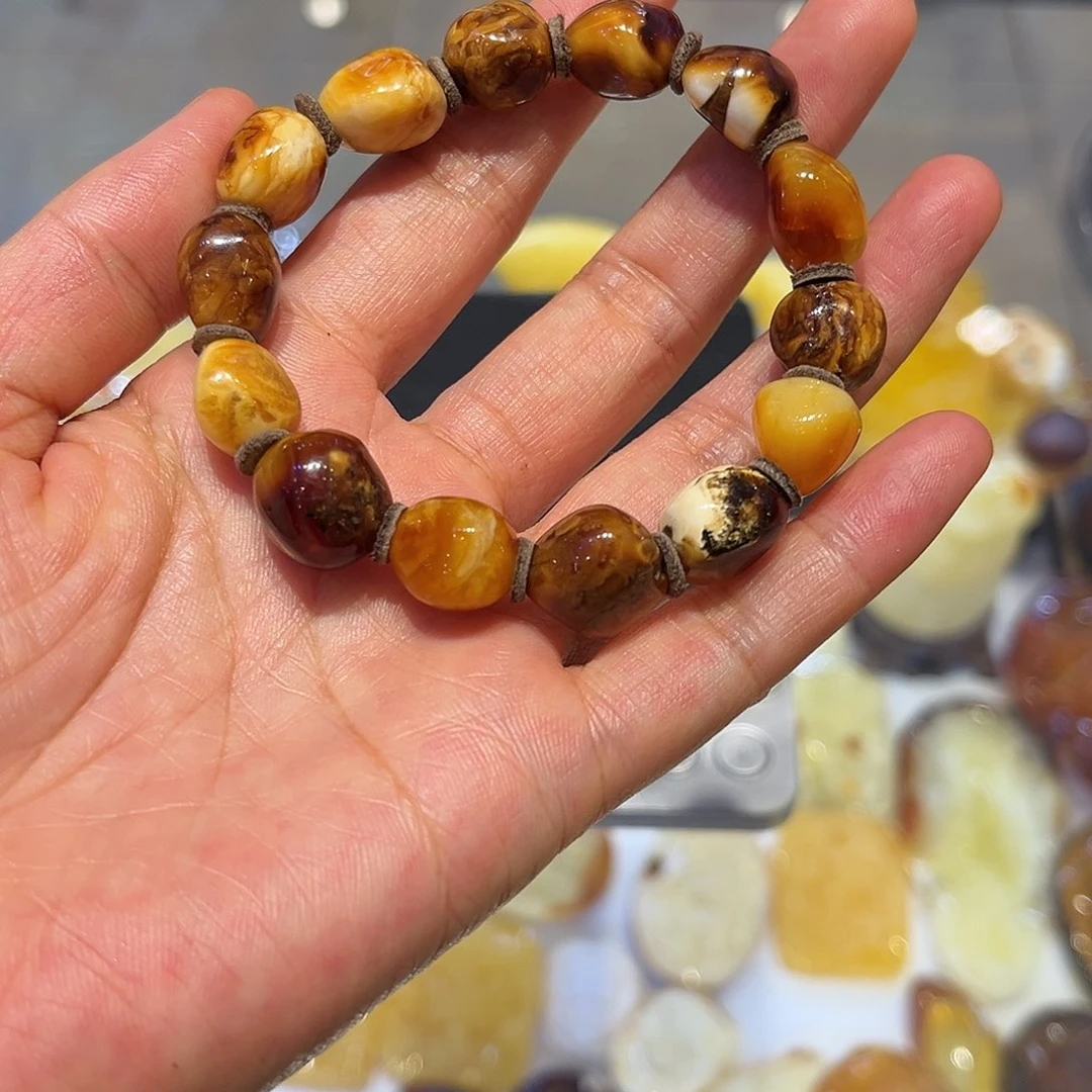 未镶嵌琥珀手链原石手串