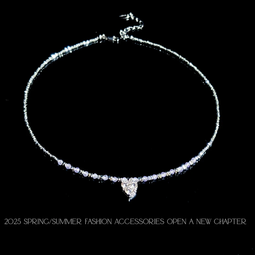 铜合金项链 镀k金 2025新款C6603【流星梦紫】BABA BOX 项链