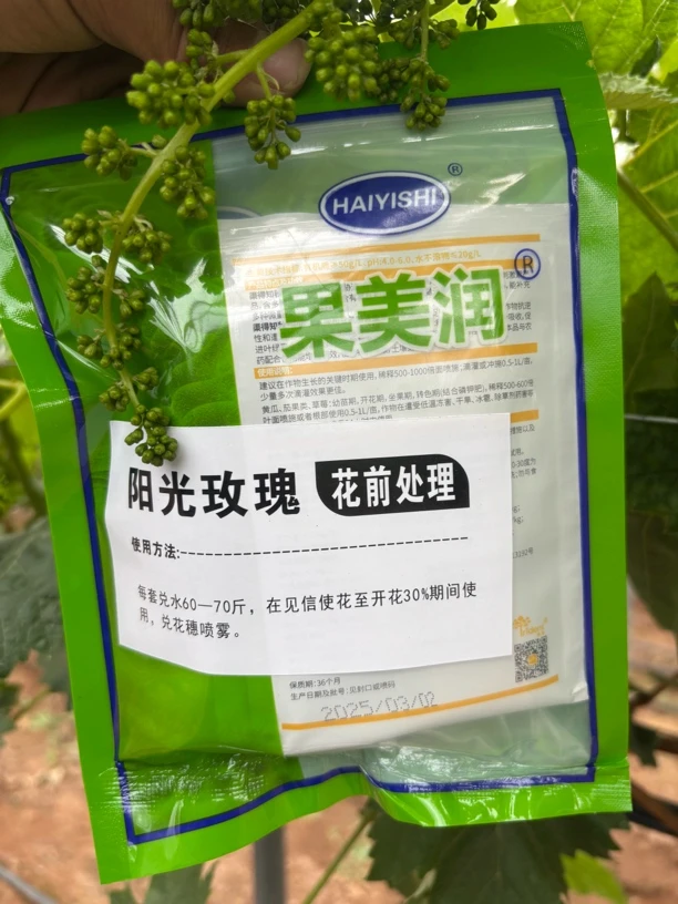 阳光玫瑰花前无核保果处理剂