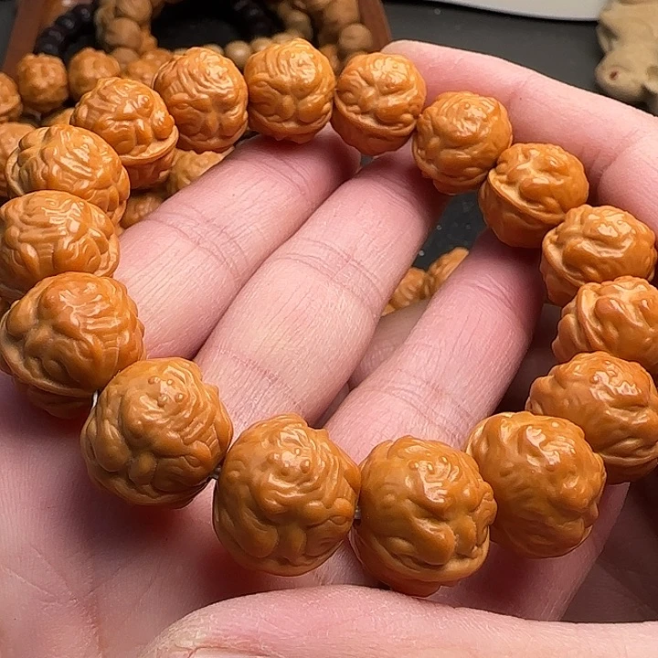 猴头核桃手串全品龙炎大金蟾尺寸17mm