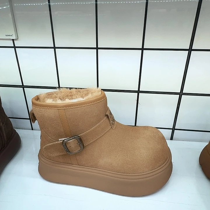 百***巢冬季爆款雪地靴百搭舒适38