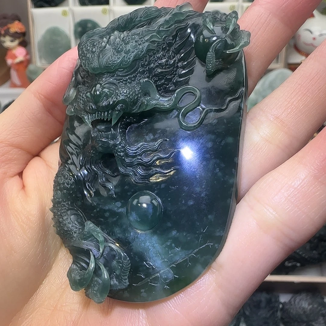 定制翡翠未镶嵌大威天龙翡翠定制