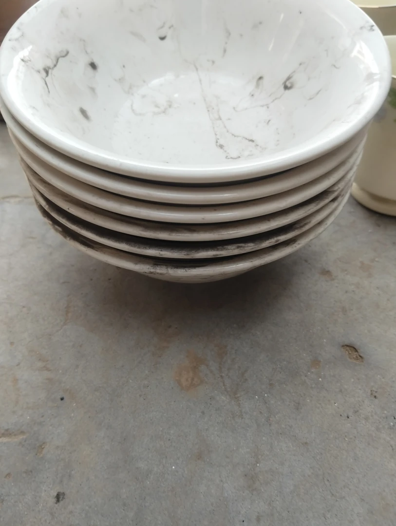 强化瓷小白碗六个