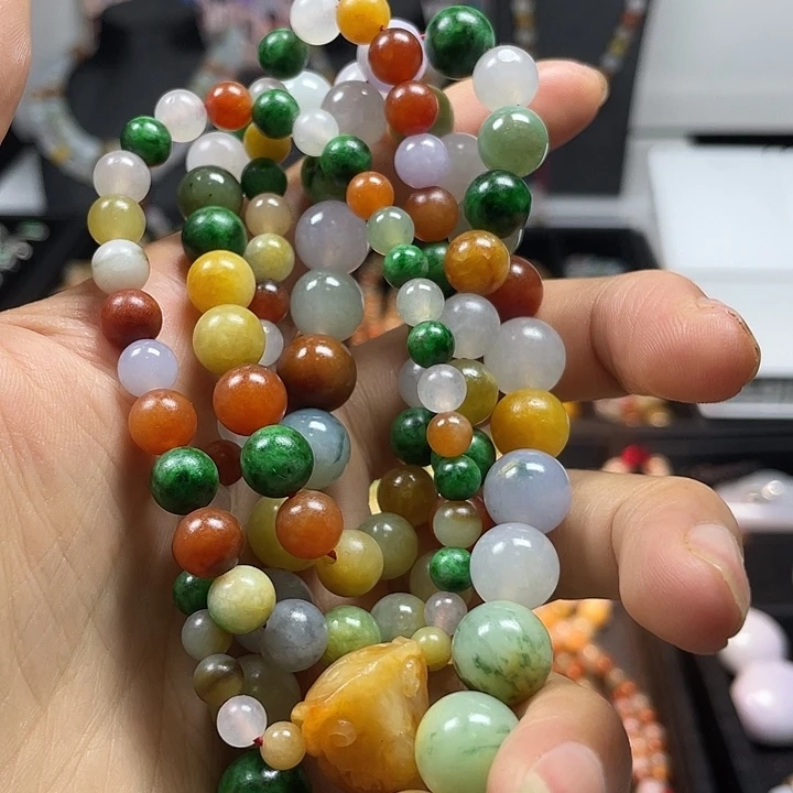 翡翠未镶嵌颈饰项链