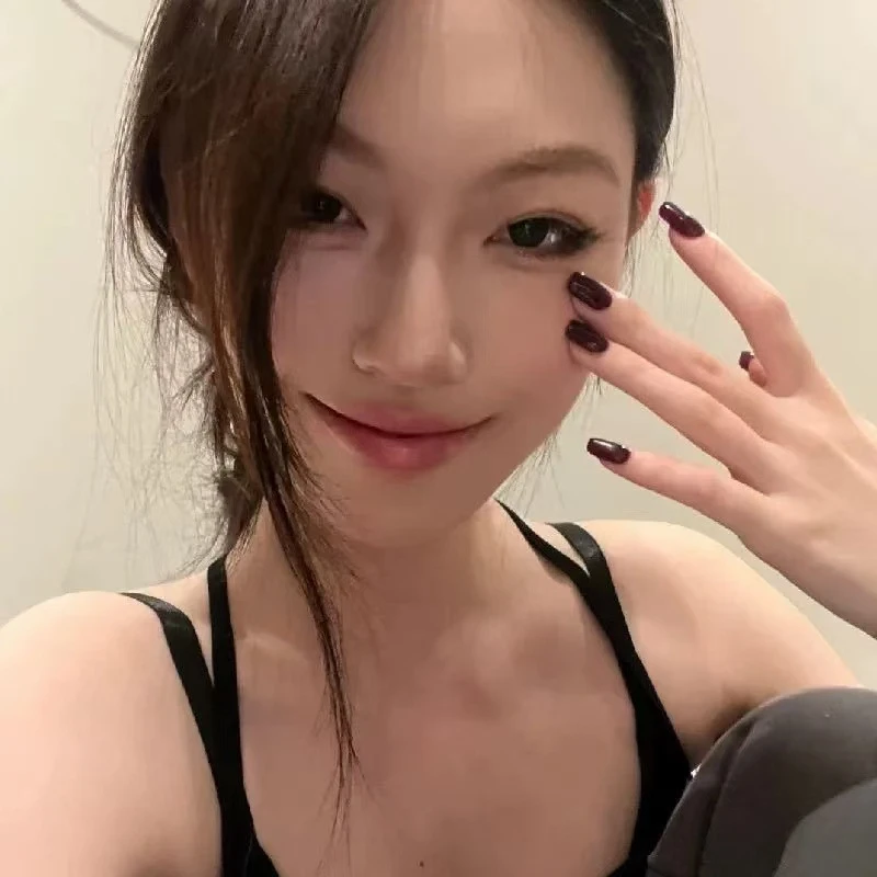【红玫瑰】新款纯手工穿戴甲美甲贴片纯色显白气质简约穿戴甲短款