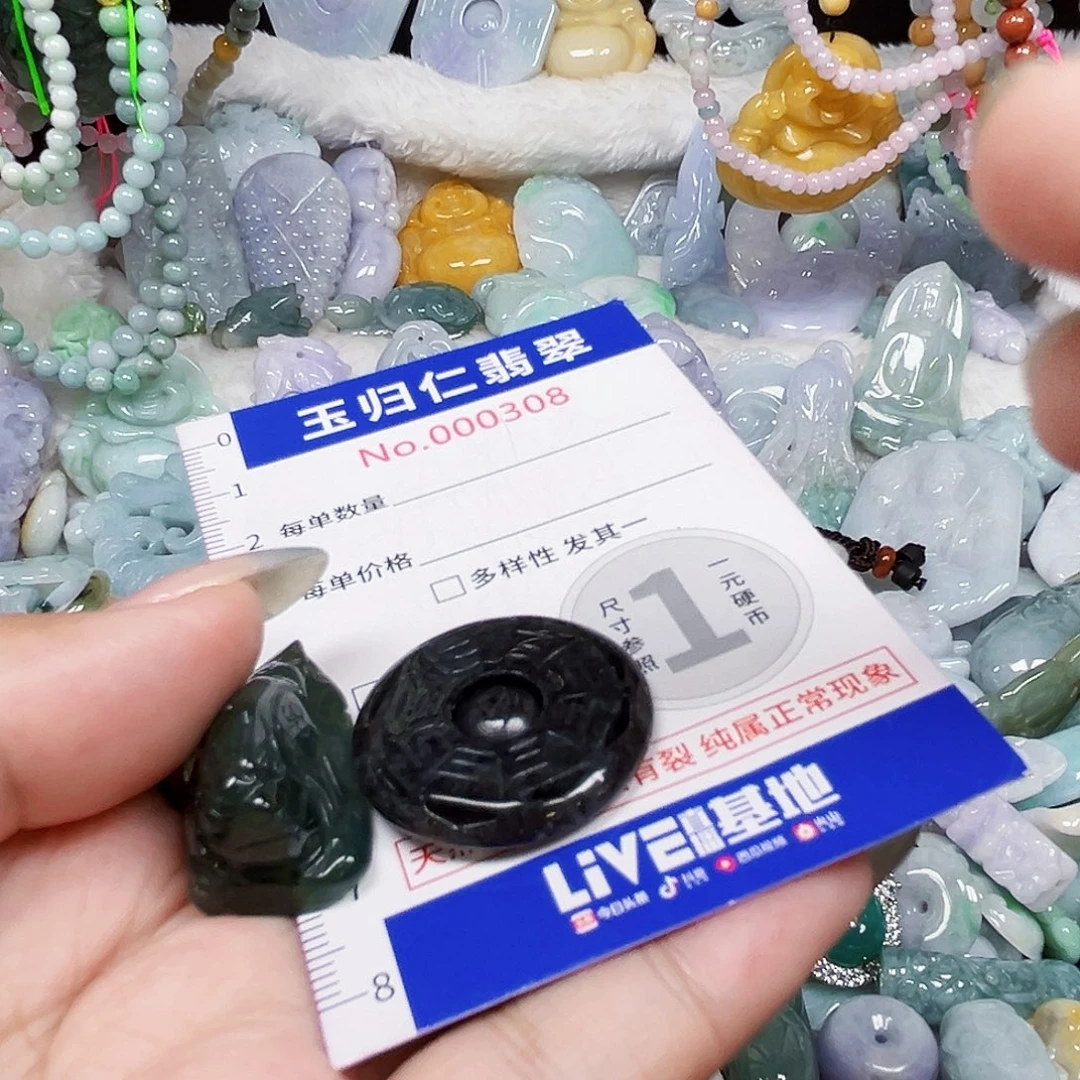 清***菜翡翠未镶嵌颈饰111