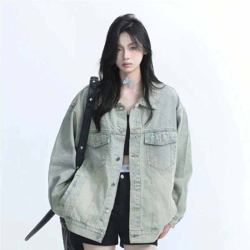 2025FW春秋季韩版夹克男女情侣美式复古街头港风百搭学生外套潮