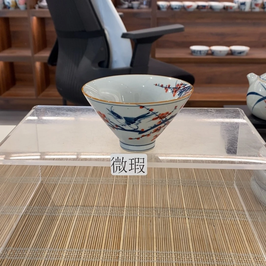 釉下彩老陶泥手工绘制