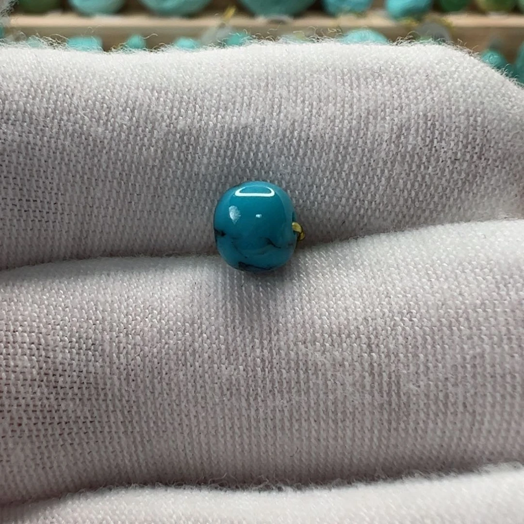 未镶嵌绿松石老型珠6.3mm
