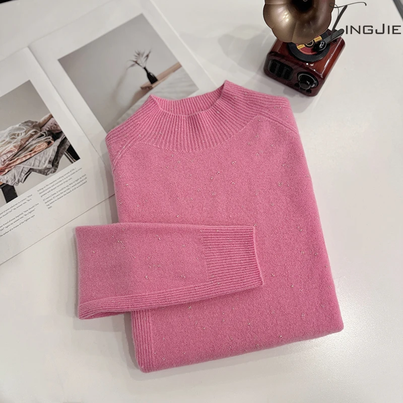 B1411长袖上衣针织毛衣上衣女