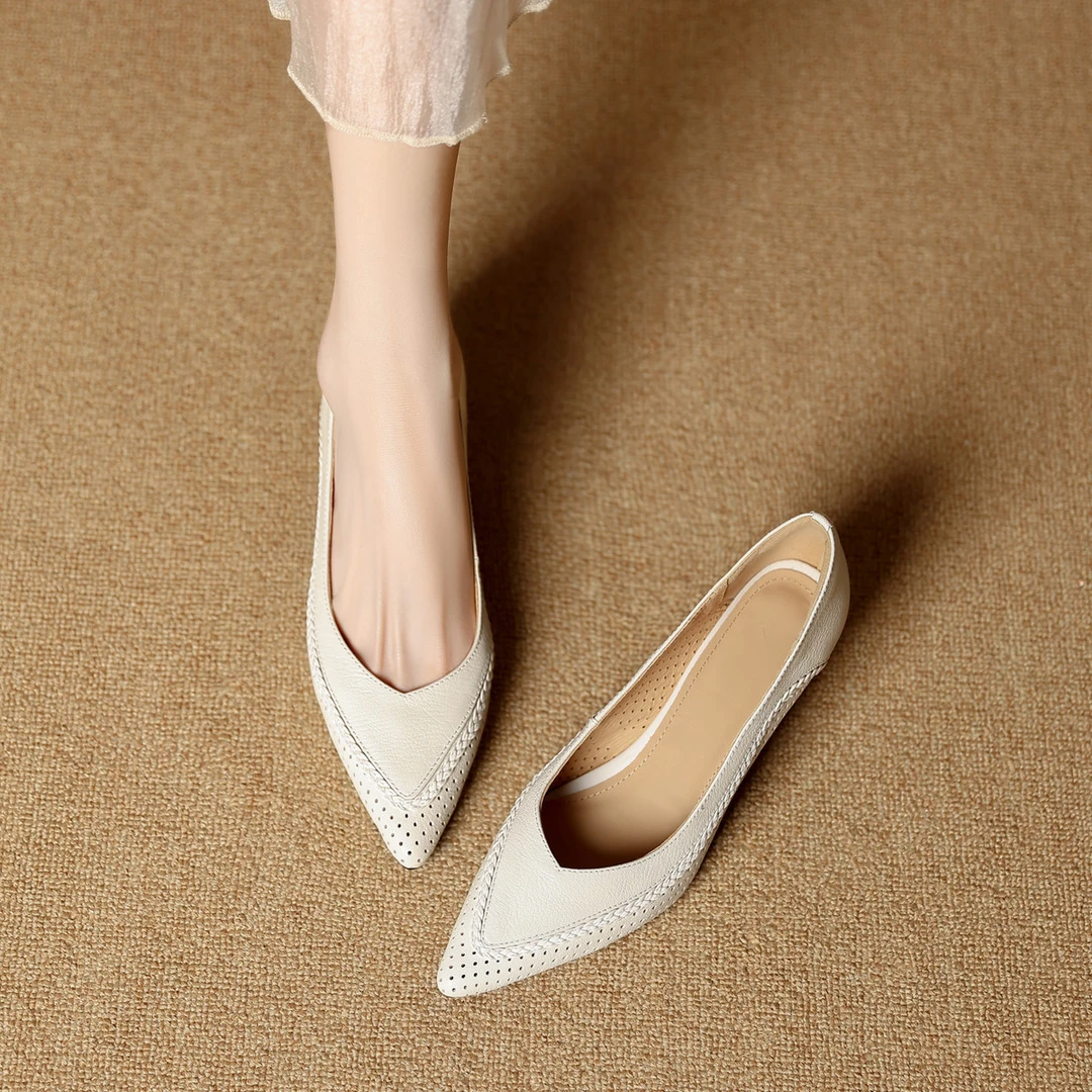 巨舒服绝美超软小羊皮法式单鞋2025新款细跟真皮高跟鞋女鞋子夏