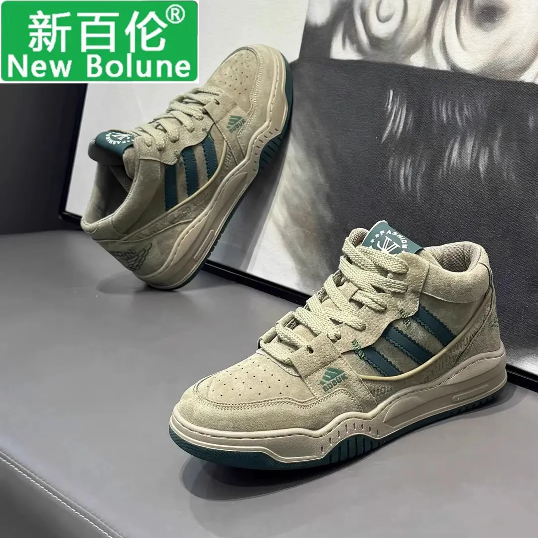 新百伦高帮男鞋秋季2025新款休闲复古板鞋青少年潮流运动百搭潮鞋