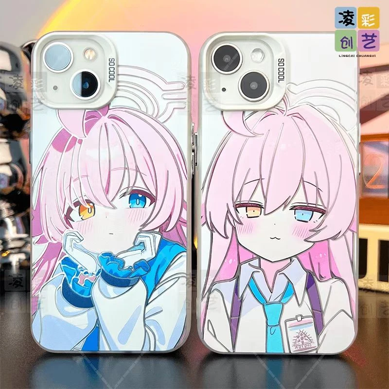 新款手机壳适用于苹果16小米华为蔚蓝档案小鸟游星野大孔MD彩银壳