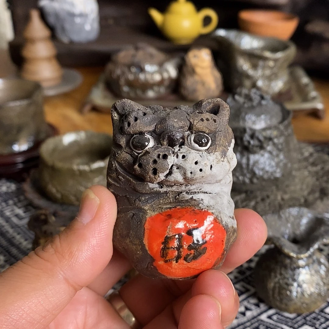 手工制作柴烧摆件