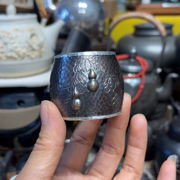 蜜安罐瓷香炉锡茶则