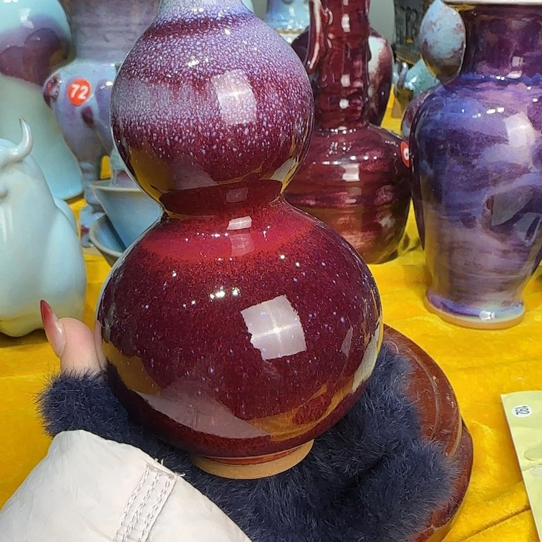 摆件瓷郑家钧窑摆件